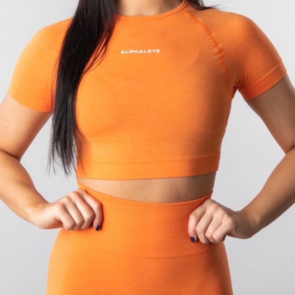 Alphalete Orange Crop Top